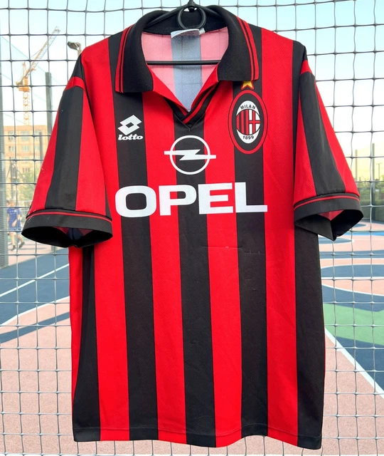 VINTAGE AC MILAN Italy home football shirt 94/95 Lotto Size L £35.99 — free download