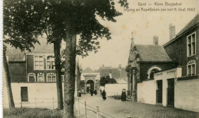 Belgique Gand Ghent - Klein Begijnhof Vieux Sépia Carte Postale De Livret