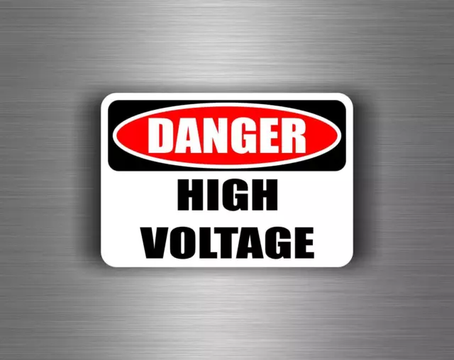 Autocollant sticker voiture moto tuning danger high voltage