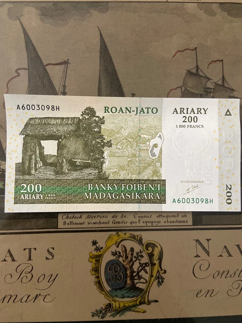 BANCONOTA RARA RARA Carta Moneta Madagascar In Perfette Condizioni Come - Foto 4