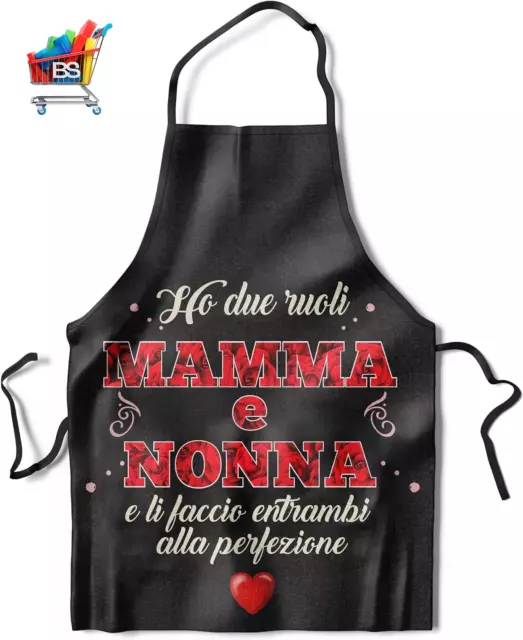 Idea Regalo Festa della Mamma Natale Grembiule per Cucina alla Mamma Nonna