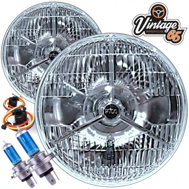 P700 7" Sealed Beam Halogen Conversion Headlights For Land Rover Defender