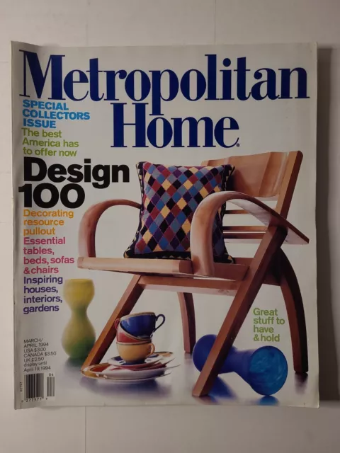 METROPOLITAN HOME Magazine  March/April 1994 (Design 100) Friends-Era Design