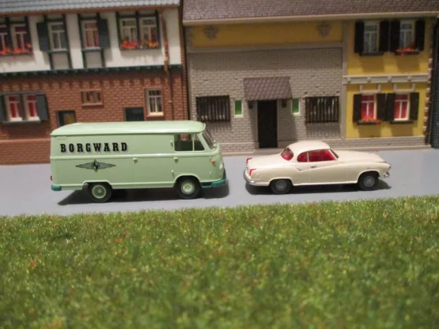 WIKING 1:87 H0 Konvolut Borgward Service 50er B 611 Transporter + Isabella Coupe 3