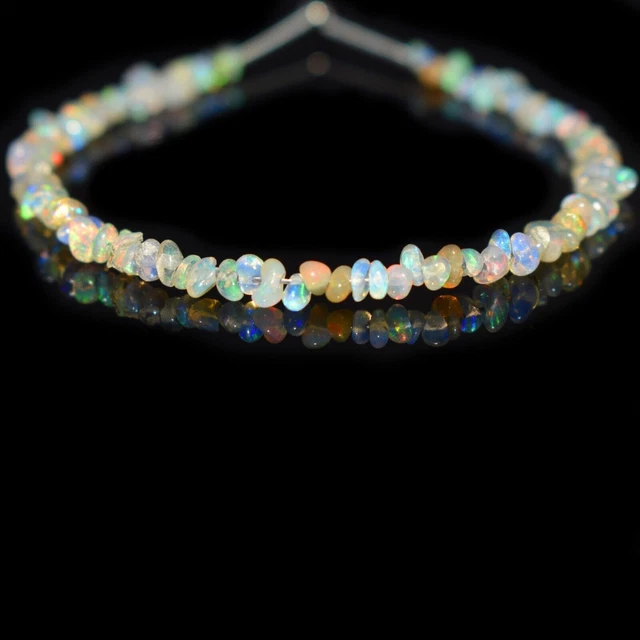 Naturel A ++ Opale éthiopienne Uncut Chips Shape Gemstone3.5 "Perles en...