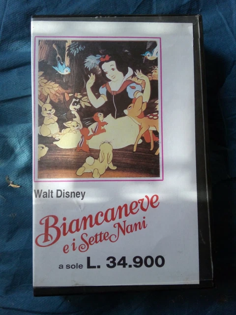 BIANCANEVE E I sette nani Walt Disney VHS Film Italia da videoteca EUR