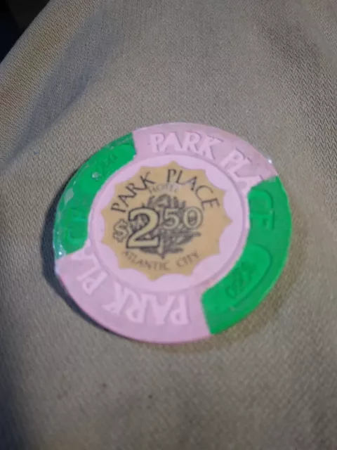 $2.50 PARK PLACE ATLANTIC CITY Casino Poker Gaming Chip
