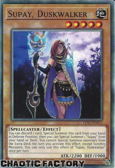 YUGIOH LDS3-EN051 Supay, Duskwalker Common 1st Edition NM