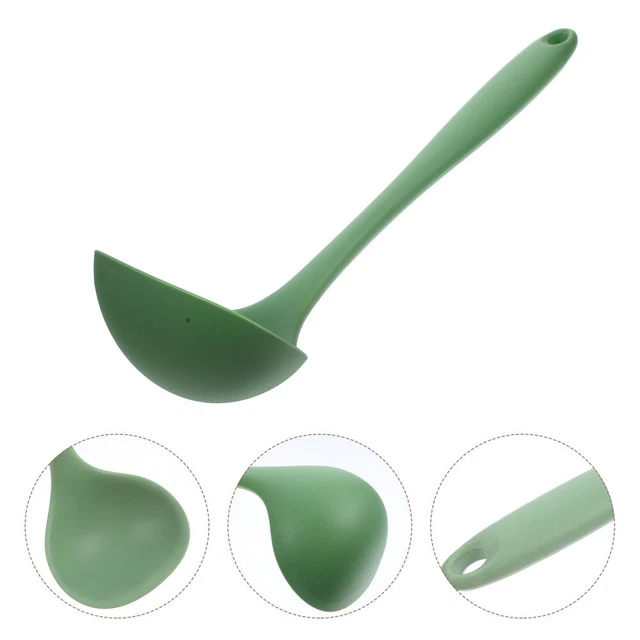 Silica Gel Baking Tool Ladle Sauce Serving Silicone Cooking Spoon