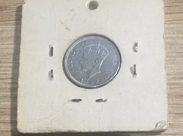1942 S, Fiji, 6 Pence, George VI, Silver, gEF, KM#11a,V/F 3