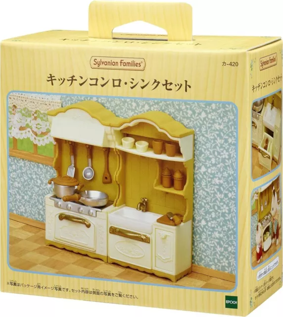 Sylvanian Families Doll furniture Stove Sink set Calico Critters Figure Japan