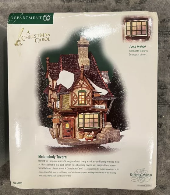 Dept 56 #58703 Dickens Village Series "Melancholy Tavern" A Christmas Carol 2003