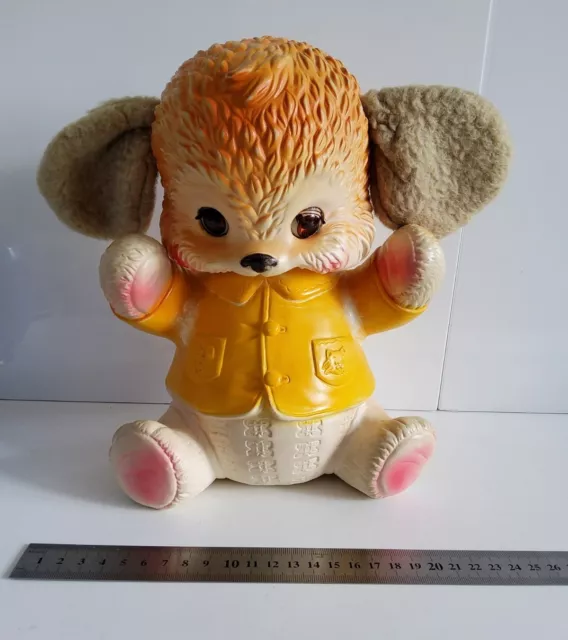 Vintage 1962 Edward Mobley Rubber Squeaky Squeaker Sleep Eye Bear Toy