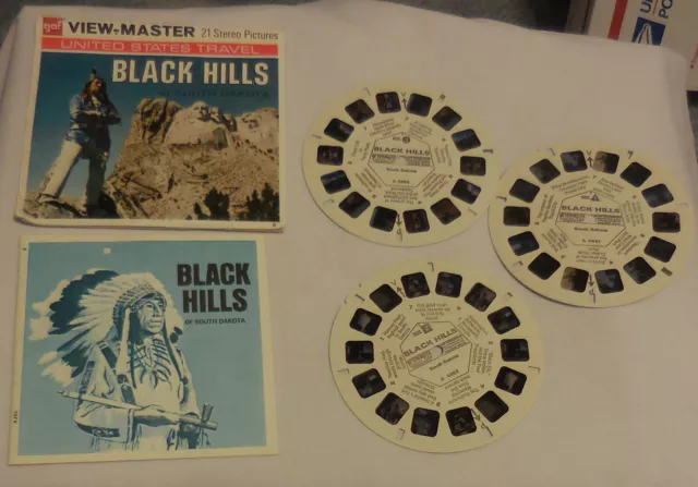 3 reels,Black Hills Of South Dakota  View-Master Packet A 4861 A 4862 A 4863