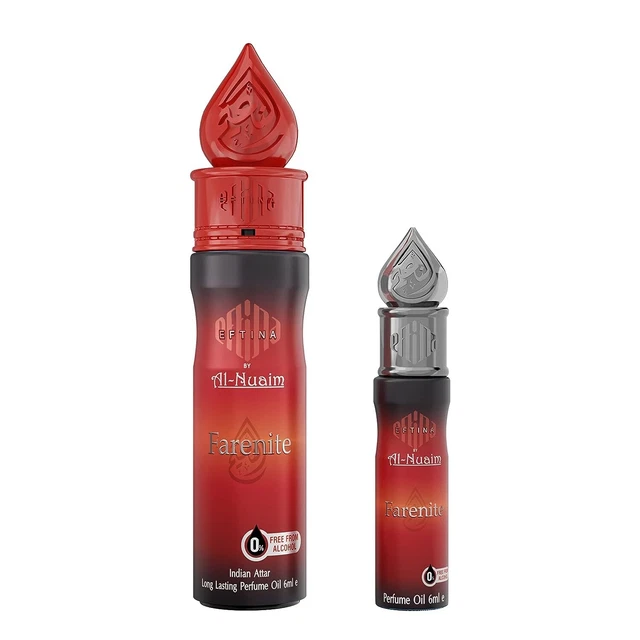 EFTINA de Al-Nuaim Nuevo Lanzamiento Farenita Sin Alcohol Attar | Olor de Lujo 6 ml