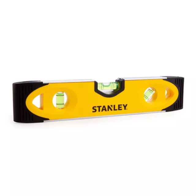Stanley 230mm/22.9cm Antichoc Magnétique Torpille Niveau 3 Flacons (0-43-511