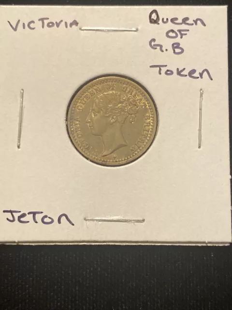 victoria queen of great britain token jeton undated British Token