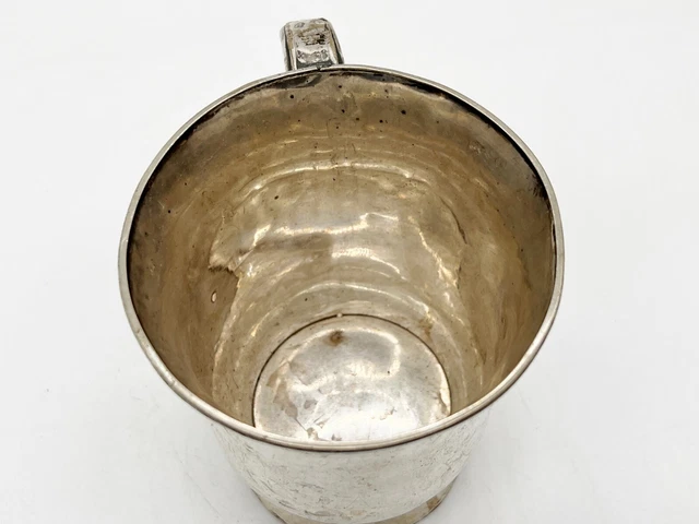 Vintage Antique Silver Plate Gr 1 Pint - 1915 County Assey Mark Pub Bar Tankard 2