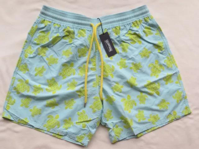 $290 NWT VILEBREQUIN Mens Moorea Flockees Turtles  Swimming Trunks Sz XXL 2XL