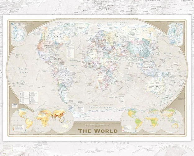 Carte du Monde a Gratter + Carte de l'Europe Noir et dorée – Français Envami