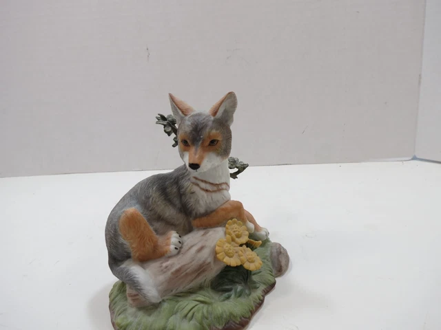 Vintage 1998 LENOX 'Peaceful Afternoon' Porcelain Coyote Figurine EC