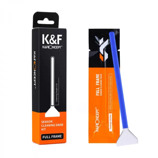 K&F Concept Full Format Sensor Cleaner 24mm Microfibre Swabs 10 Piece Dust-Free