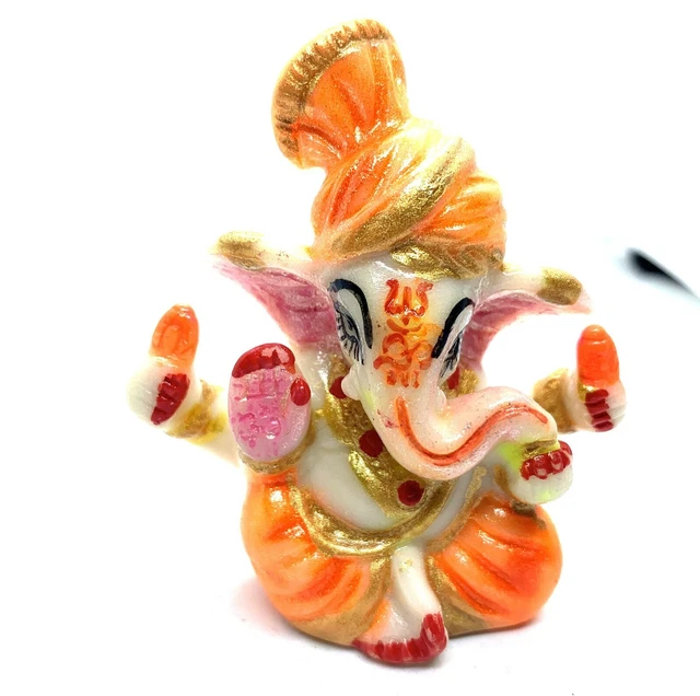 GANESHA GANESH GANPATI HINDU GOD LORD MINI 4cms SOLID BRASS STATUE