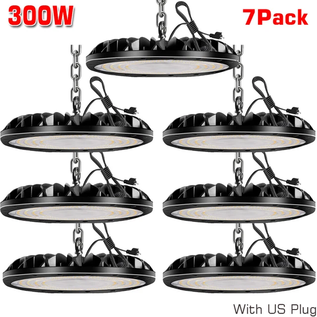 7 Pack 300W UFO Led High Bay Light Commercial Warehouse Factory Lighting Fixture