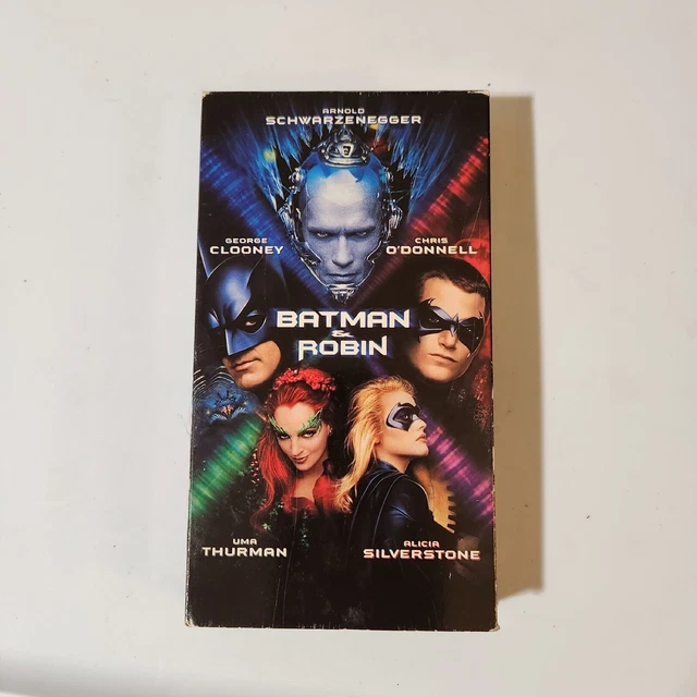1997 Batman & Robin VHS Arnold Schwarzenegger George Clooney Movie