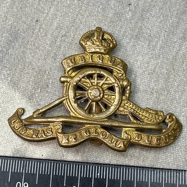 ORIGINAL WW2 BRITISH Army Royal Artillery Kings Crown Cap Badge £8.00 ...