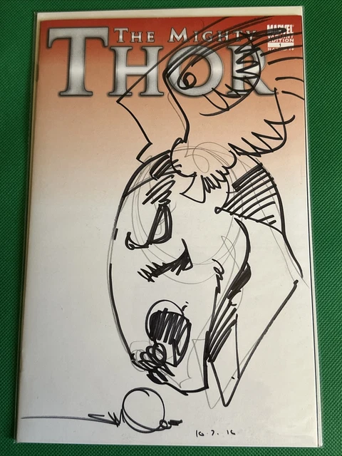 The Mighty Thor 1 Walt Simonson Signed Sketch Art Rare Cover