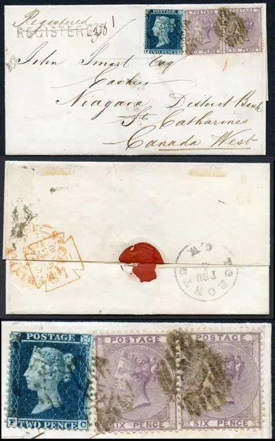 1857 wrapper to Canada West double 8d rate plus 6d registration