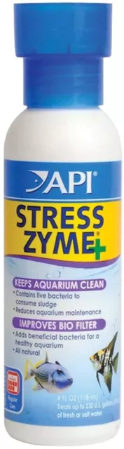 API Stress Zyme Bactérien Nettoyant, Eau Douce Et Eau Salée Aquarium Eau