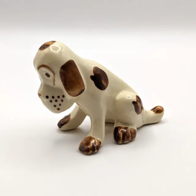 Hillbilly Hound Dog Figurine Rio Hondo Sitting Brown California Pottery 50s USA