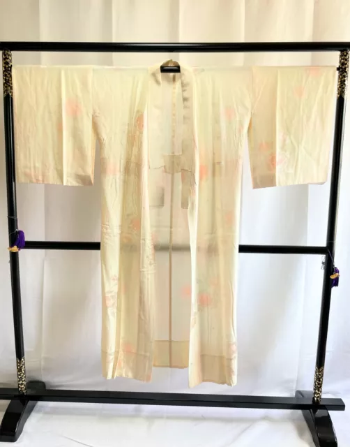 Vintage Japanese Juban kimono - Women's NagaJuban Silk Kimono Robe