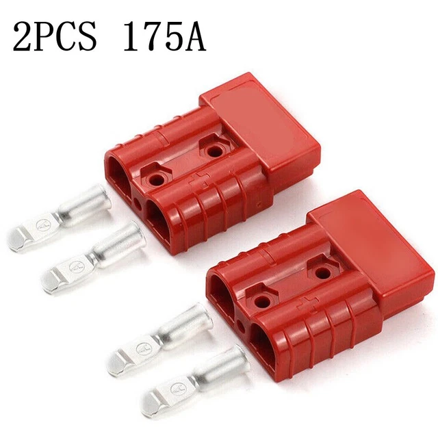 2X FOR ANDERSON Plug CABLE TERMINAL BATTERY POWER CONNECTOR 175 AMP GREY/RED