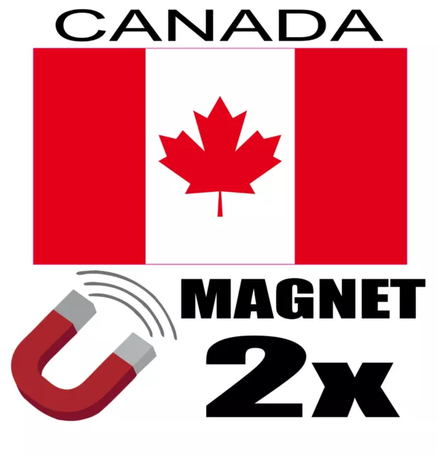 2 x CANADA Drapeau Magnet 6x3 cm Aimant déco  magnétique frigo