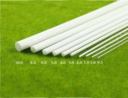 ABS Round Plastic Stick Rod White Dia.0.5/1/2/4/5/10mm Length 250mm Model DIY