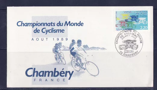 j/  enveloppe championnats du monde de cyclisme  73  Chambéry  1989