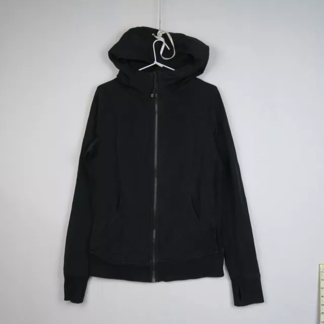 Lululemon Womens Fleece Jacket Size S Small Black Full Zip Hoodie Long Sleeve