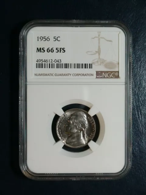 1956 P Jefferson Nickel NGC MS66 FIVE FULL STEPS HIGH GRADE 5C COIN BUY IT NOW!