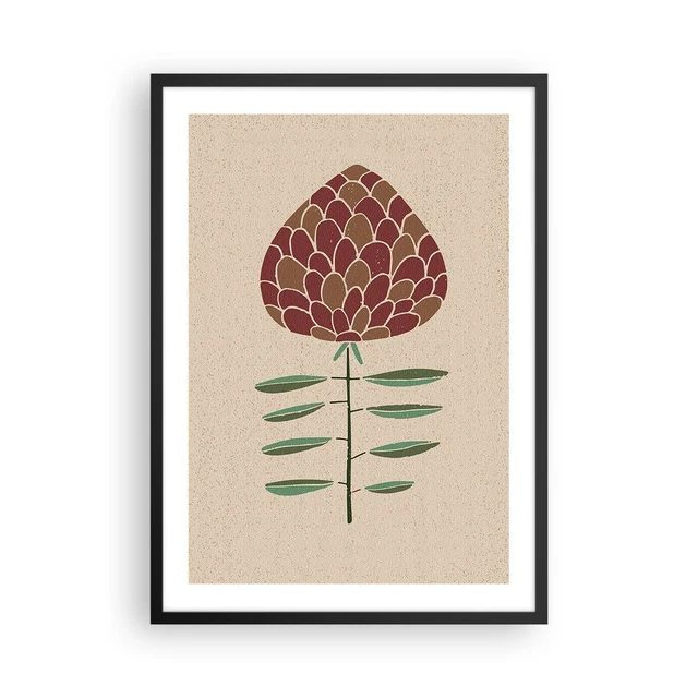 Affiche Déco Murale 50x70cm – Céleste, Oiseaux & Fleurs – Art Mural Print Floral | Poster Botanique