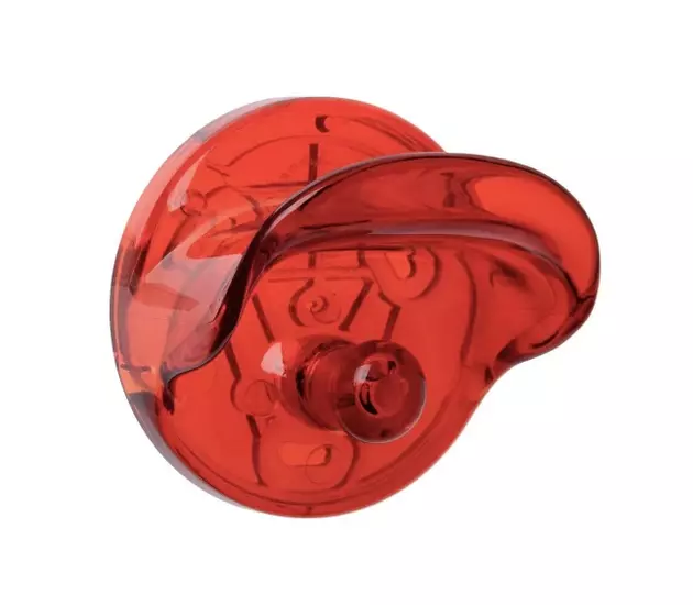 COPPIA di ganci appendiabiti KARTELL Hook, in policarbonato ROSSO ARANCIATO.