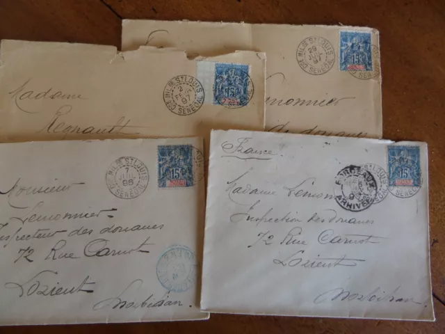 Lettre 1896 Senegal St Louis Correspondance Militaire  Ligne J