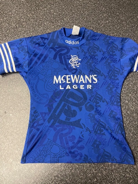 Glasgow Rangers FC Adidas 1994/96 Home Vintage Football Shirt Size 30/32 inch