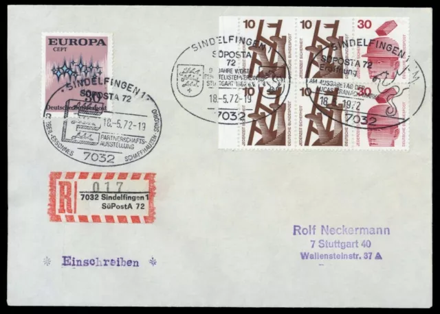 1972, Bundesrepublik Deutschland, 717 u.a., Brief - 1715266