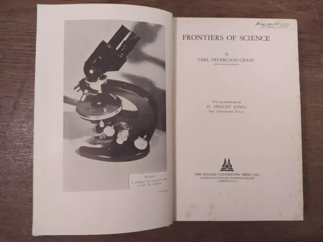 Libro - Frontiers Of Science - Carl Trueblood Chase - 1937