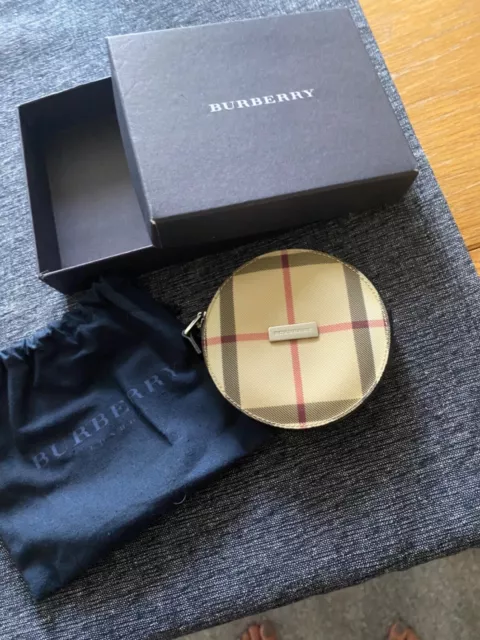 Burberry small round nova check coin purse inc dust bag and box bought in choice