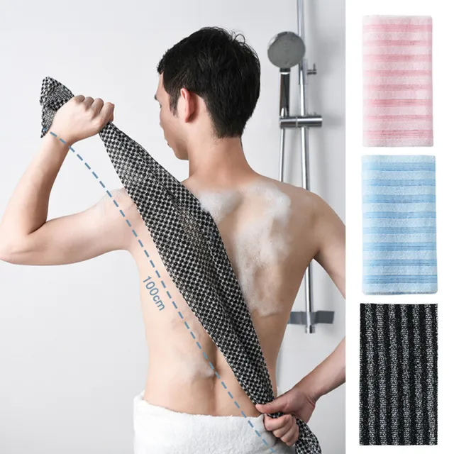 ✿ Back Scrubber Bath Shower Mesh Sponge Exfoliating Body Nylon Brush Women Men