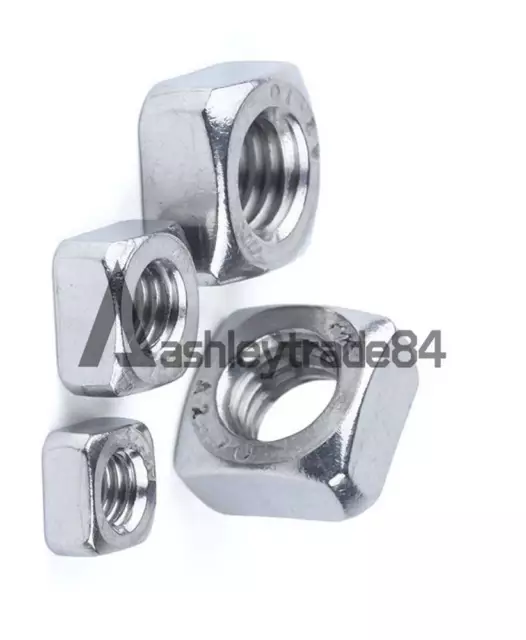 Filettatura metrica 304 acciaio inox quadrato dado set di fissaggio vite M3